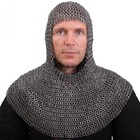 Medieval Chainmail Hood Flat Riveted With Washer Chain Mail Coif Armor Vs0788