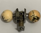 Mid Century Ruth Richmond Door Knob Round Gold Flake Lucite Doorknob By Weiser