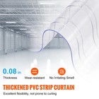 150 164ft Clear Strip Curtain Ribbed Pvc Bulk Roll For Warehouses Supermarkets