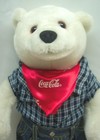 Vintage Coca-cola Coke White Polar Teddy Bear 13  Plush Stuffed Animal Toy