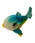 Vintage 1960 s Steiff Mohair Tropical Blue Fish Flossy W button Tag Germany 5   