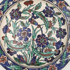 Iznik Style Continental Pottery Dish Early 20th Century