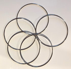 5 Pcs Chrome Dream Catcher Rings  7 Inch  Hoops Rings - Great For Macrame 