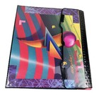 Vintage 1990   s Mead Trapper Keeper Designer Series Geometric Binder 4 Folders