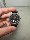 Vintage Disney Mickey Mouse Leather Wr Watch As Is