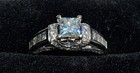 Tolkowsky Ideal Cut  71 Ct Diamond 14 Kt White Gold Engagement Ring Size 5