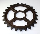Antique 15  Cast Iron Industrial Machine Age Steampunk Yard Wall Art Gear Wheel