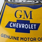 Vintage Chevrolet Sign - General Motors Oil Can Gas Pump Porcelain Sign