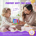 Mini Karaoke Machine For Kids portable Bluetooth Speaker With 2 Wireless Microph