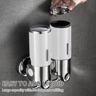 Shampoo  Soap Conditioner Dispenser For Wash Room  Wall Mount 2 Heads
