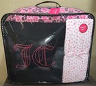 Juicy Couture Pink black Leopard 6pc Twin Bed Set Comforter shams sheets  pillow