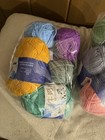 Milk Cotton 5 Ply Crochet And Knitting Yarn 12 Pieces Assorted Colors With Hooks