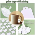 1000 Blank White Merchandise Price Tags With Strings Size  5 Retail Strung Labe