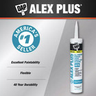 Dap Alex Plus 10 1   oz Clear Caulk     Waterproof  Paintable   Mildew   resist - New