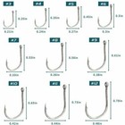 500pcs Fish Hooks 10 Sizes Fishing Black Silver Sharpened With Box Quality Kit
