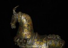17  Old Chinese Bronze Ware Gilt Fengshui 12 Zodiac Animal Year Horse Statue