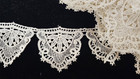 Vintage antique  White  Cotton Medallion Lace  5 Yards