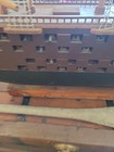 Antique Wood 3 Mast Boat Model Frigate Detailed Canons Large Display Ship