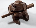 Handcarved Wooden Croaking Frog Percussion Instrument