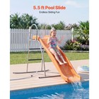 Uimoso Outdoor Freestanding Pool Slide With 6 5ft Ground Tarp For Backyard Fun
