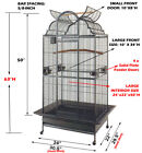 Large Stylish Wrought Iron Open Dome Play-top Parrot Macaw Cockatoos Bird Cage 