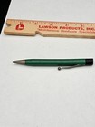 Vtg Unmarked Green Fountain Pen   Mechanical Pencil Set W Box 14 K Plated