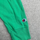 Champion Long Sleeve Hoodie Shirt Green Graphic Print Mens Medium