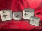 Hidetani Ceramic Japanese Dishware Set Handmade And Hand Painted Bamboo Leaves