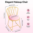 Modern Dining Chair Soft Cushion Makeup Chair Metal Frame Chair Backrest Bedroom