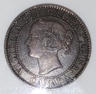 1859 8 Wide 9 Canadian Large Cent Anacs Graded  Vf-20  With Rim Damage
