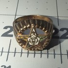 Vintage 18k Hge Eastern Star Masonic Ring Size 7 5