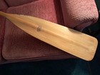 Vintage Feather Brand Wooden Canoe Paddle Oar  66 Inches Long Made In Usa