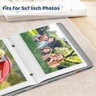 Photo Album 5x7 Photos - 52 Pockets Small Mini Capacity Premium Vegan Leather   