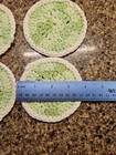 Handmade Crocheted Coasters  green   White Set Of 4 Vintage