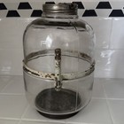 Antique Glass Hoosier Cabinet Swing Out Sugar Jar Dispenser W  Bracket And Lids