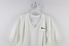 Deadstock Vintage Nike Mens Medium Blank Mesh Football Jersey White Polyester