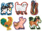 Melissa   Doug Lace And Trace Farm Animals Educational Toy Wooden Toddler New