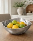 Vintage Seymour Mann Pewtertone 3-peak Serving Bowl Mcm 1970s 12   