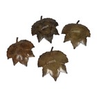 Set Of 4 Metal Leaf Dishes Bronze Finish Trinket Tray Grape Maple Fall Decor