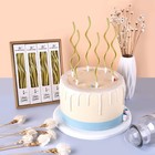 24-count Gold Spiral Long Thin Metallic Birthday Candles  Cake Candles  Birthday