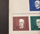 East Germany Ddr Stamps 1968 Dr Konrad Adenauer Churchill Cto   Mnh Minisheet
