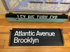 Ny Nyc Subway Vintage Large Roll Sign Atlantic Avenue Brooklyn Barclays Downtown