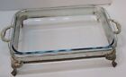 Marinex Ornate Silver Plate Vintage Covered Footed Casserole Buffet Serving Rack