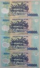 3 000 000 Vietnamese Dong 6 X 500k - Authentic Polymer Banknotes - 3 Million Vnd