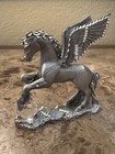 Masterworks Pewter Pegasus Flying Horse With Crystal 1989