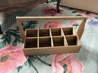 Primitive Handmade Wooden Tool Carrier Tote Box Original Chippy Paint Farmhouse