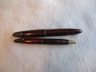 Vintage Sheaffers Fountain Pen   Pencil Set In The Case Wit 14k Nib