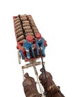 Vintage Cast Iron Budweiser Clydesdale Wagon  Drivers  Horses And Barrels