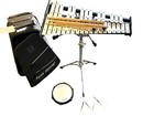 Ludwig M651r Bell Kit  W rolling Carrying Case Wheels Mallets Music Stand Band