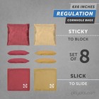 Professional Cornhole Bags - Set Of 8 Regulation All Weather-4 Burgundy   4 Gold
